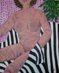 Nude with Striped Shawl